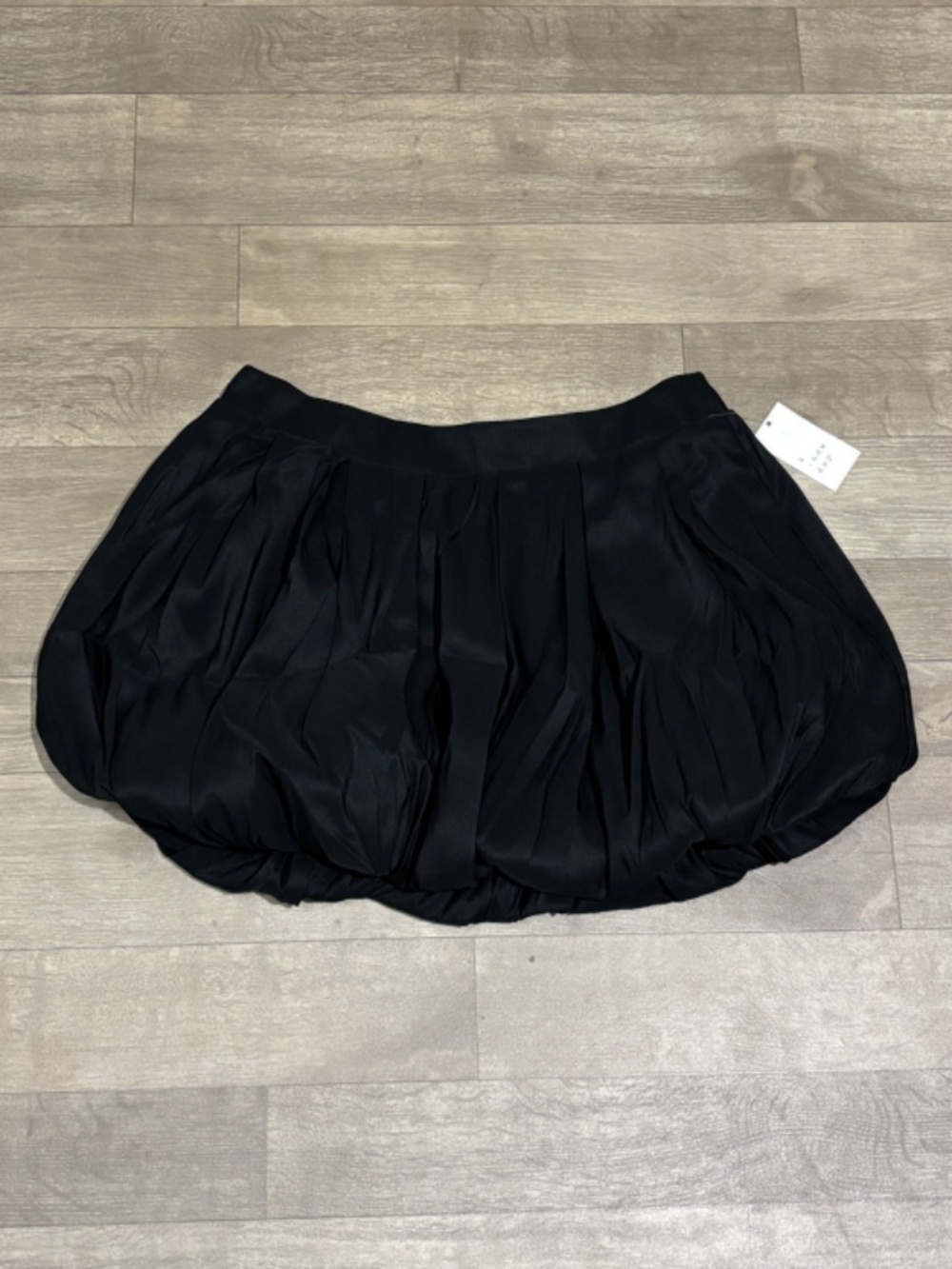 A New Day Women's Bubble Hem Mini Skirt with Hidden Pockets Black - Picture 6 of 12